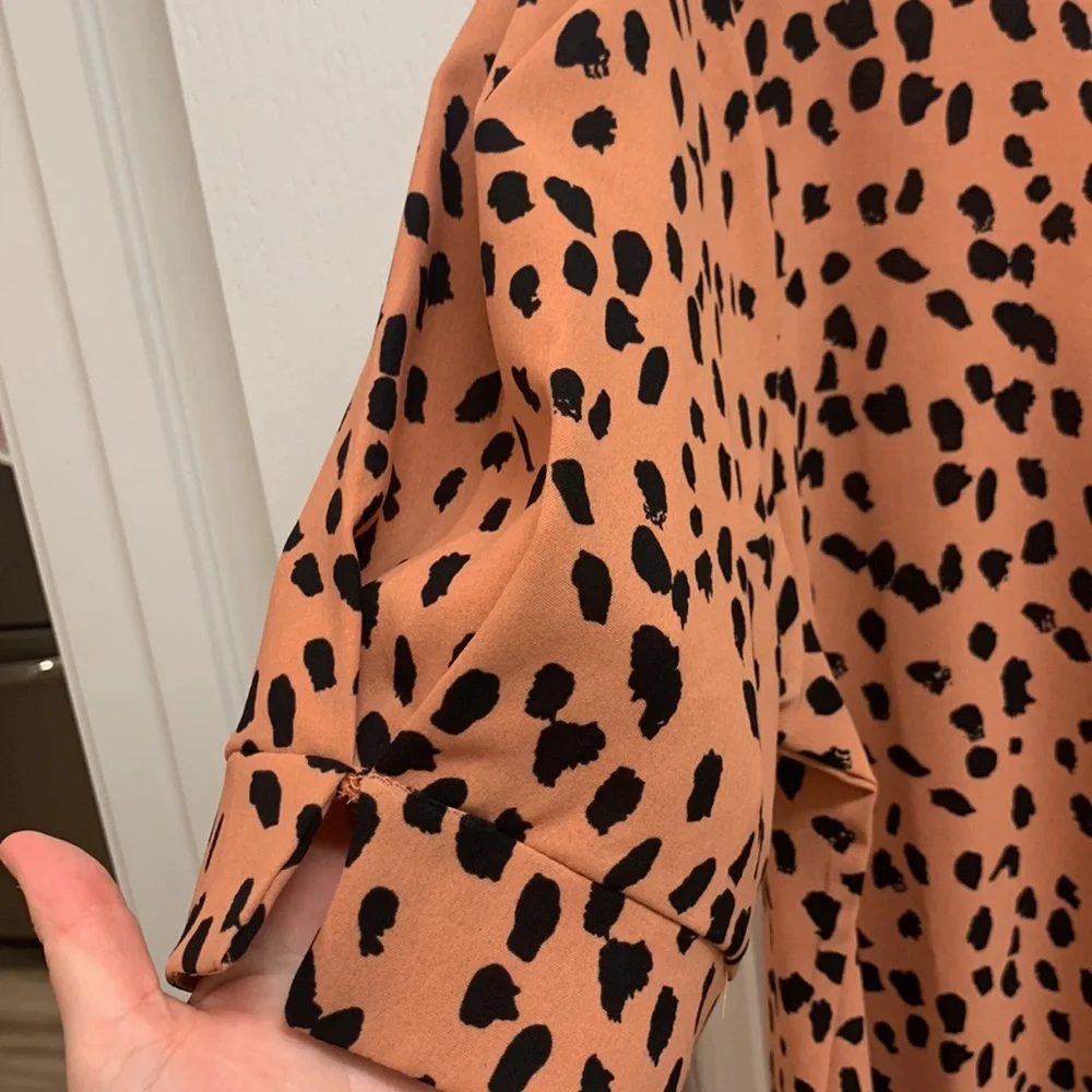 Orange Leopard print Dress - Picture 2 of 6